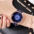 Guou Durable Special Interest Light Luxury Fashion and Handsome Large Dial Diamond Watch Red Purple Leather Watch Strap Women's Watch