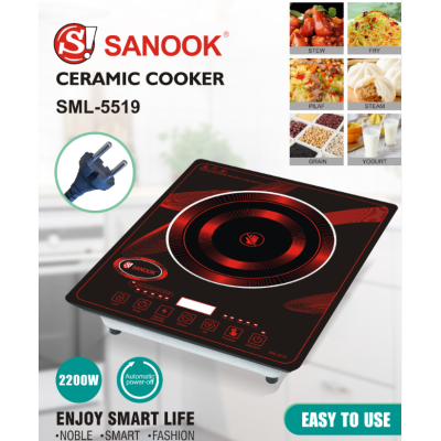 Sanook Cross-Border Export 5519 Induction Cooker Household Multi-Function Electric Ceramic Stove Heating Hot Pot Cooking Electric Stove