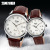 Skmei Casual Business Men's Watch Single Calendar Handsome Elegant Fashionable Watch Men's Genuine Leather Waterproof Couple Watch