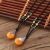 Imitation Beeswax Pendant Ethnic Style Long Beaded Sweater Chain Bingbing Same Product Ornament Hanging Necklace Stall Temple Fair Drainage