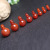 Natural Red Black Agate Buddha Head Buddha Head round Beads Tee DIY Ornament Accessories Factory Wholesale Bracelet Accessories