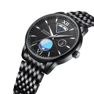 Watch Men's Trendy High School Student Luminous Waterproof Business Quartz Watch Automatic Movement Non-Mechanical Watch