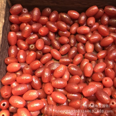 Natural Crystal Red Agate Scattered Beads Wholesale Distressed Antique Old Agate 8 * 12mm Bead Scattered Beads Buddha Beads Accessories