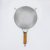 Stainless steel twill oil grid fried small hole with wooden handle spoon strainer wide edge strainer spoon strainer