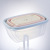 J25 Refrigerator Storage Box Sealed Crisper Microwave Portable Bento Box Rectangular Plastic Food Container Set