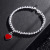 S925 Sterling Silver Animal Year Enamel Epoxy Red Love Heart Bracelet Heart-Shaped Blue Pink Buddha Beads Hand Bracelet