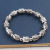 Retro Imitation Tibetan Silver Buddha Beads Bracelet Cross-Border Single Circle Personality Buddha Live Supply Couple Student Jewelry Wholesale