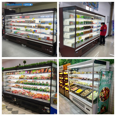Wind Screen Counter Air Cooling Frostless Freezer Fruit and Vegetable Refrigerated Display Cabinet Ordering Freezer Commercial Supermarket Refrigerator Manufacturer