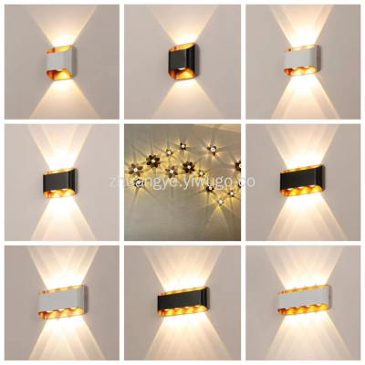 Aluminum LED Indoor Outdoor Wall Light Up and Down Wall Lamp For Hallway Bathroom 