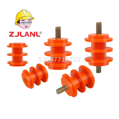 Low Voltage Insulator M6 M8 Yellow Insulator 30 40 50 High with Rod Single Rod Two Ends Flat