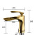 Titanium Maple Leaf Hot and Cold Built-in Basin Faucet Golden Mixed Water Single Hole Table Washbasin Faucet Manufacturer