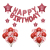 Amazon Hot Sale Aluminum Film Latex Sequins Balloon Set Multi-Color Letters Birthday Aluminum Film Balloon Party Suit