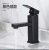 Table Basin Drop-in Sink Faucet Bathroom Cabinet Balcony Basin Faucet Alloy Black Faucet Hot and Cold Water Faucet