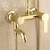 Cross-Border Hotel Household Copper Body Bathroom Sanitary European-Style Shower Apple Big Three-Gear Golden Shower Set