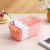 Factory Customized Simple Compartment Plastic Lunch Box Printable Logo with Tableware Portable Microwaveable Lunch Box