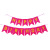 Happy Birthday Banner Pink and Bronze Letters Fishtail Bunting Latte Art Party Hanging Flag Party Decoration Supplies