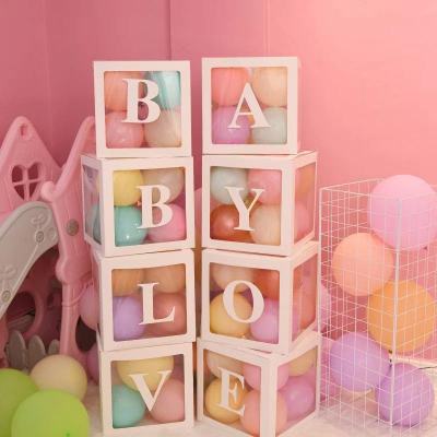 Factory Internet Celebrity Surprise Box Transparent Balloon Box Couple Gift Birthday Party 4 Sets