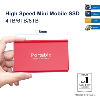 Mobile Hard Disk SSD High-Speed Mobile Solid State Disk Large Capacity Exclusive for Cross-Border Disk 2.5-Inch High-Speed