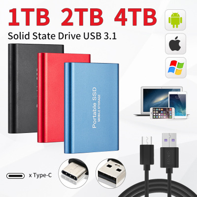 Mobile SSD Hard Disk Type-USB 500G 1tb 2tb 3tb 4tb 6tb 8tb Exclusive for Cross-Border