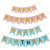Happy Birthday Banner Pink and Bronze Letters Fishtail Bunting Latte Art Party Hanging Flag Party Decoration Supplies