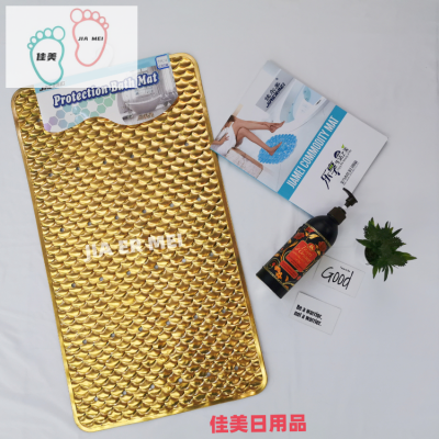 Fish Scale Non-Slip Mat Electroplating Film Foot Mat Gold and Silver Color Foot Mat Bath Non-Slip Suction Cup Mat