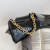 Small Bag Women's Solid Color Thick Chain Underarm Bag Fashion Crocodile Pattern Shoulder Bag Wholesale Bag