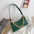 Small Bag Women's Solid Color Thick Chain Underarm Bag Fashion Crocodile Pattern Shoulder Bag Wholesale Bag