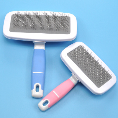 Ad001 Pet Dog Comb Non-Slip Handle Pet Needle Comb Dogs and Cats Brush Small and Medium Sized Dog Brush Cleaning Supplies
