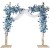 Wedding Props Emulational Flower and Silk Flower Blue Color Arch Floral Outdoor Lawn Wedding Ornament Furnishing Decorative Fake Flower