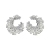 Korean Pearl Shining Diamond Irregular round Studs Female Special Interest Light Luxury Exaggerated High Sense Sterling Silver Needle Earrings Fashion