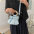 Non-Mainstream Fresh Sweet Bow Bucket Bag Solid Color Pu Handbag All-Match Shoulder Messenger Bag