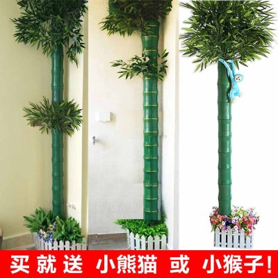 Imitative Tree Subcutaneous Water Pipe Decoration Blocking Bag Heating Road Decorative Flower Rattan Real Bamboo Plastic Cross-Border Manufacturer