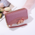  Premium Wallet Women's Card Holder Woven Double Pull Bag Trendy Women's Bags Wrist Strap Clutch Foreign Trade Custom Pu