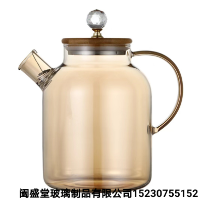 Borosilicate Glass Pot Bamboo Pot