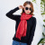 Pure Color Cashmere-like Warm Women's Scarf Monochrome Bib Shawl Winter Annual Meeting Gifts Red Scarf Female One Piece Dropshipping