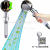 Rainbow Color Shower Nozzle Turbine Pressure Shower Handheld Shower The Third Gear Adjustable Small Waist Shower Head