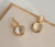 Sterling Silver Needle South Korea Dongdaemun Opal Earrings Cold Style Niche Earrings Women's Simple Graceful Vintage Ornament