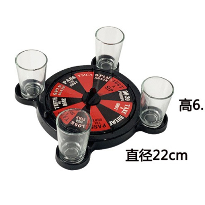 Russia Theluckyroller Roulette Wheel Wine Set Rotary Table Drinking Game KTV Bar Nightclub Props