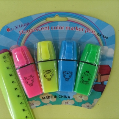 Qx-808 4 Color Suction Cards Fluorescent Pen