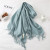 Thick Pure Wool Feel Scarf Women's Autumn and Winter Keep Warm Pure Color Monochrome Tassel Long Dual-Use Scarf Korean Style Shawl
