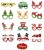 Christmas Decorations Glasses Set Festival Adult Christmas Gifts for Children Hat Head Buckle Hoop Slap Bracelet Bracelet