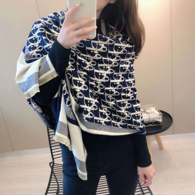 European and American Style 2021 New Cashmere Scarf Women's Winter Thermal Long Thickened Foreign Trade Scarf Shawl All-Match Scarf