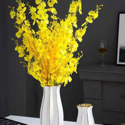 Light Luxury and Simplicity Creative Dining Table Flower Arrangement Decoration Modern Nordic Home Living Room Net Red Ceramic Dried Flower Vase Decoration
