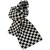 2022 Black and White Chessboard Plaid Scarf Net Red Plaid Women's Autumn and Winter Korean Style Versatile Knitted Warm Scarf for Students