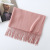 New Solid Color Artificial Cashmere Scarf Women's Single Color Thickened Warm Bib Shawl Gift Red Scarf Wholesale Delivery