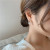 South Korea Dongdaemun Sterling Silver Needle Temperamental Pearl Stud Earrings Women's Fashion Personality Rhinestone Earrings Trendy Non-Piercing Ear Clip