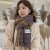 New Autumn and Winter Plaid Tassel Scarf Women's Korean-Style All-Match Japanese Dual-Use Shawl Warm Scarf