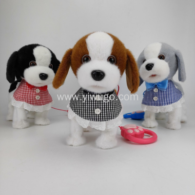 Electric Plush Toy Learn To Speak Singing Nodding And Wagging Tail Sticking Tongue Out Leash Dog Baby Gift Doll Dog