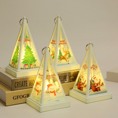 Christmas Decorations Small Lantern Pendant Lighting Ornaments Cross-Border New LED Electronic Candle Light Portable Storm Lantern