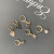 925 Silver Needle Korean Earrings Female Cute 6-Piece Set Earrings Mickey Mouse Ear Ring Fun Asymmetric Earrings Cartoon